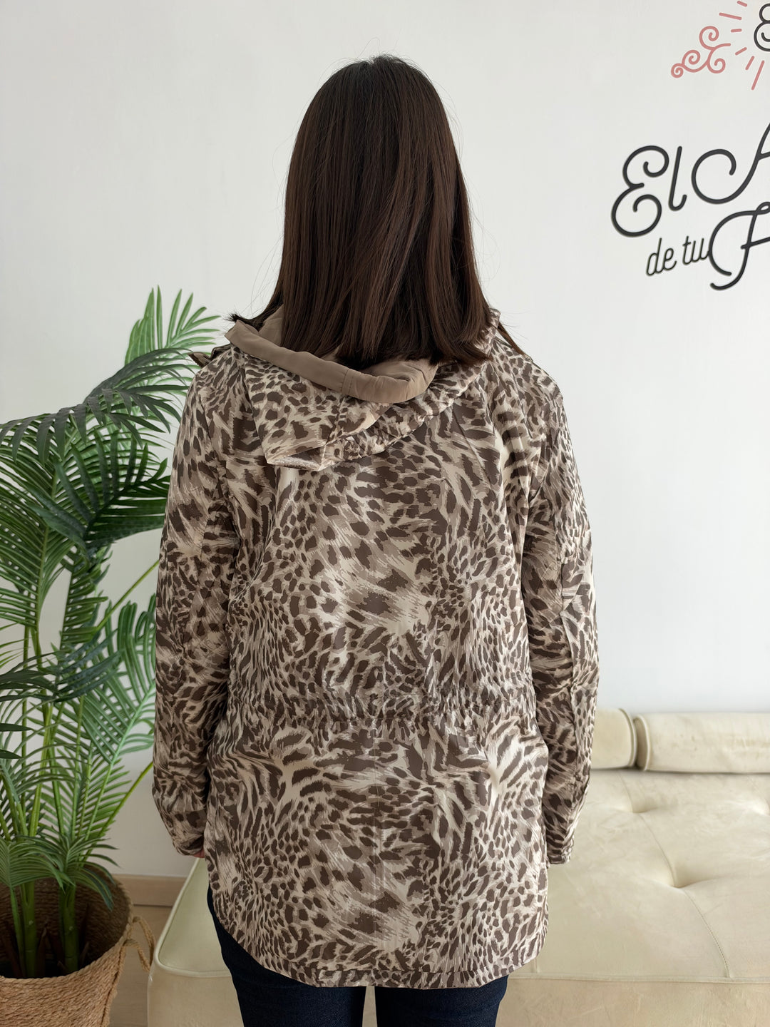 Chaqueta Reversible Leopardo topo