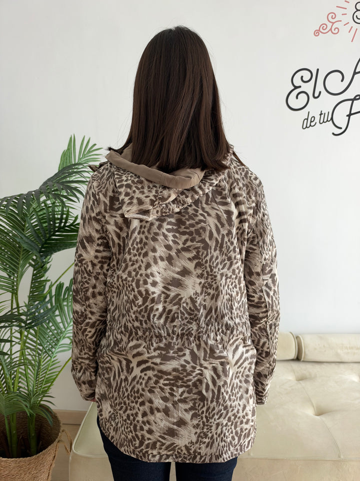 Chaqueta Reversible Leopardo topo