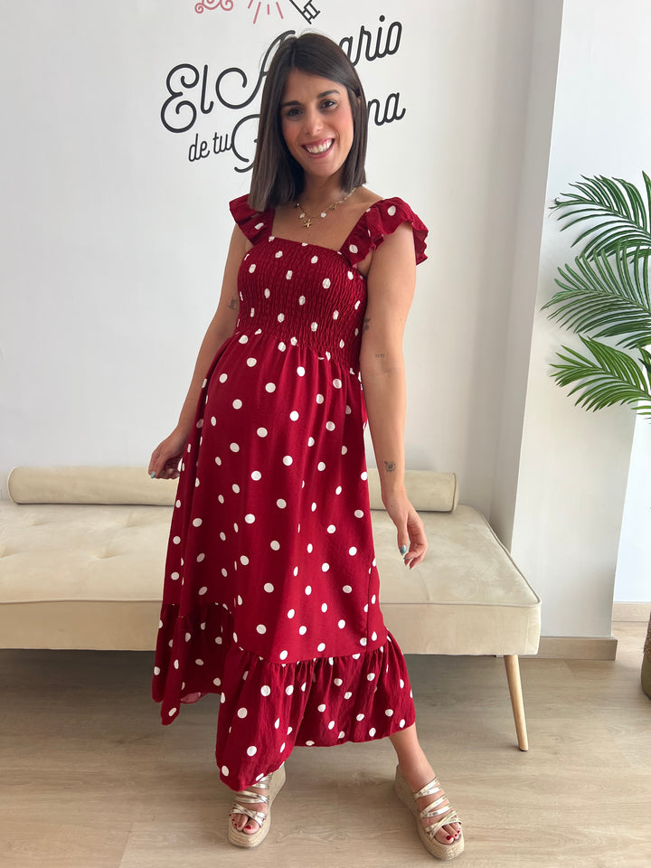Vestido Marisol burdeos