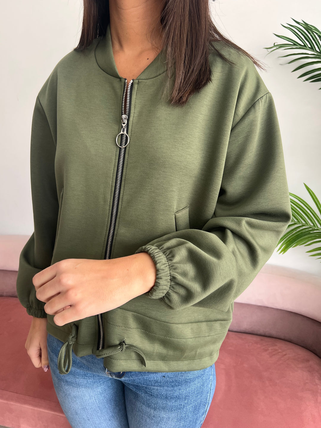 Chaqueta Bárbara verde militar