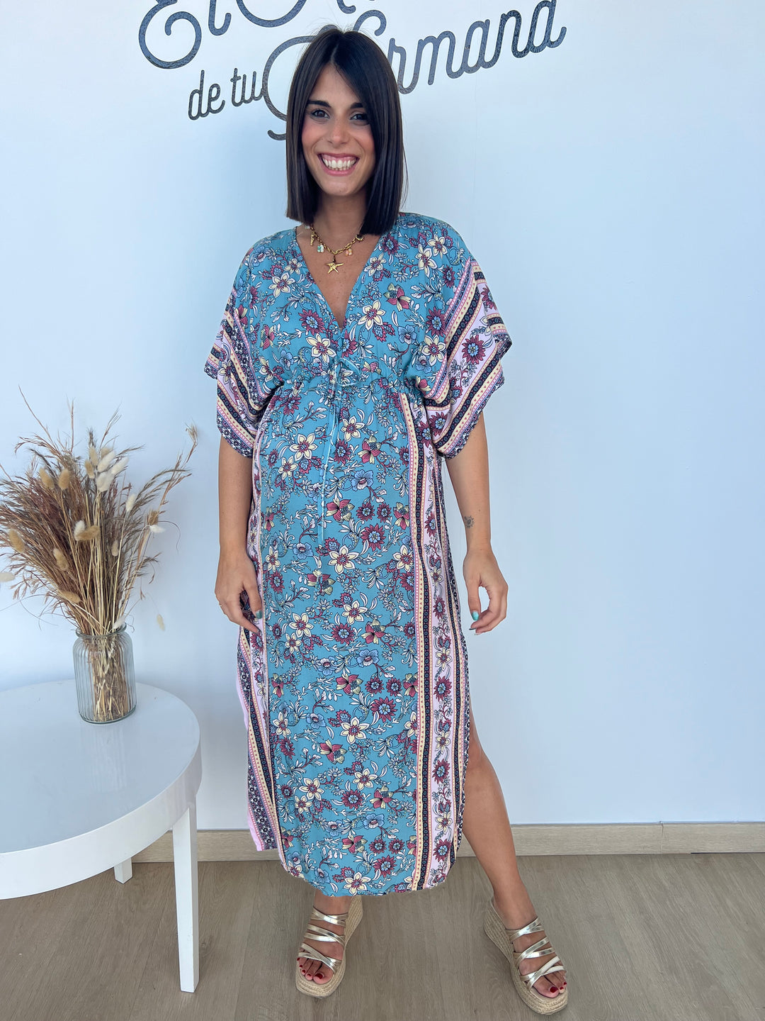 Vestido Erika turquesa
