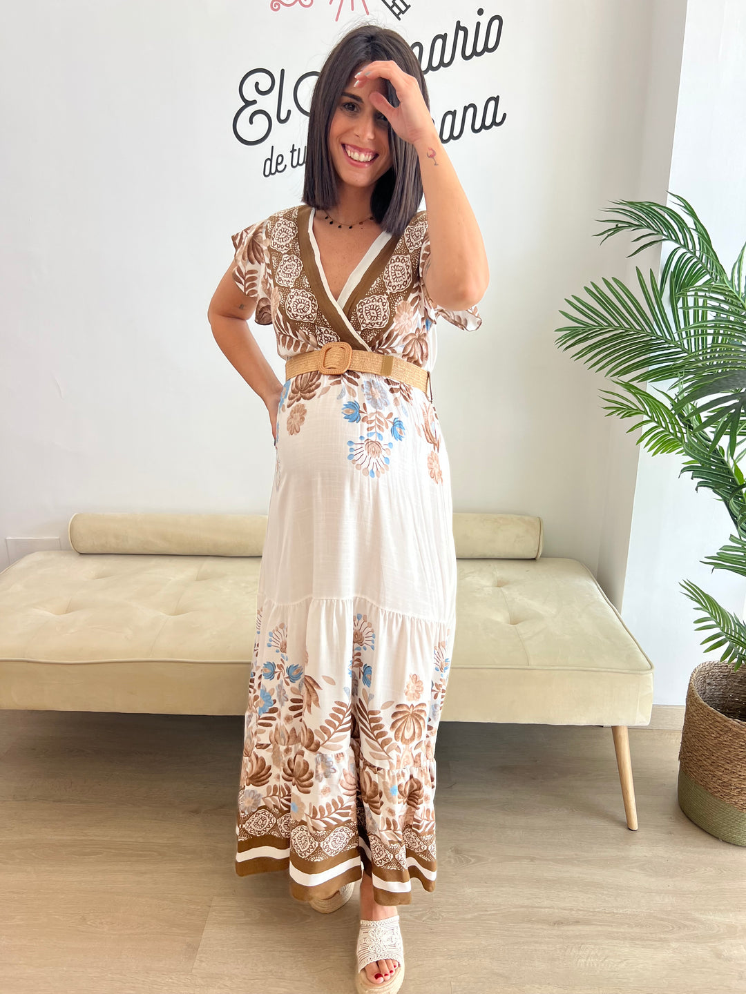 Vestido Dakota camel