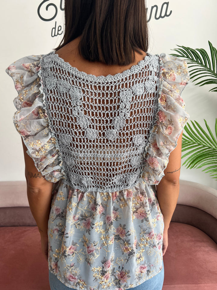 Blusa Lali celeste