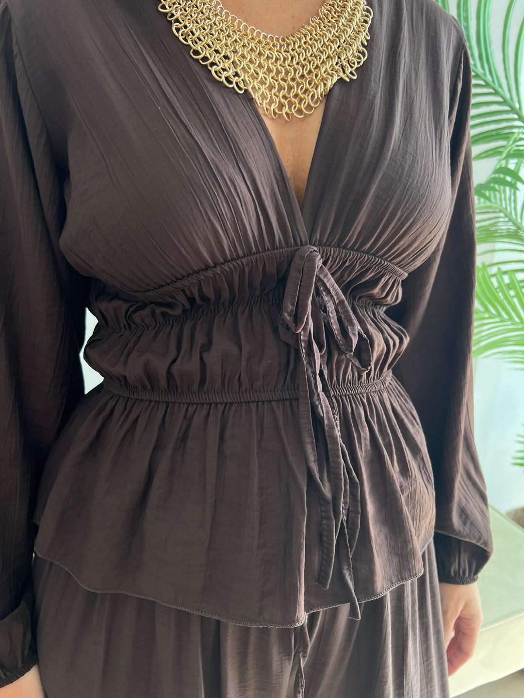 Blusa Malú marrón