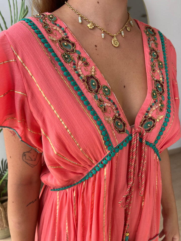 Vestido Bolonia coral