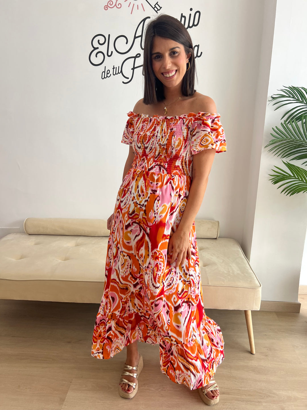 Vestido Norma naranja