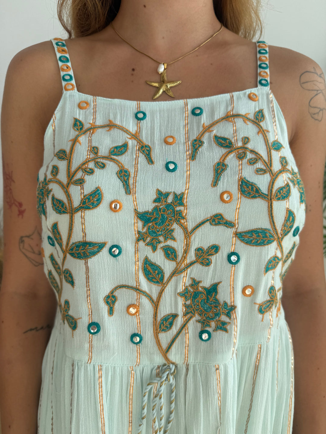 Vestido Holbox Corto Celeste