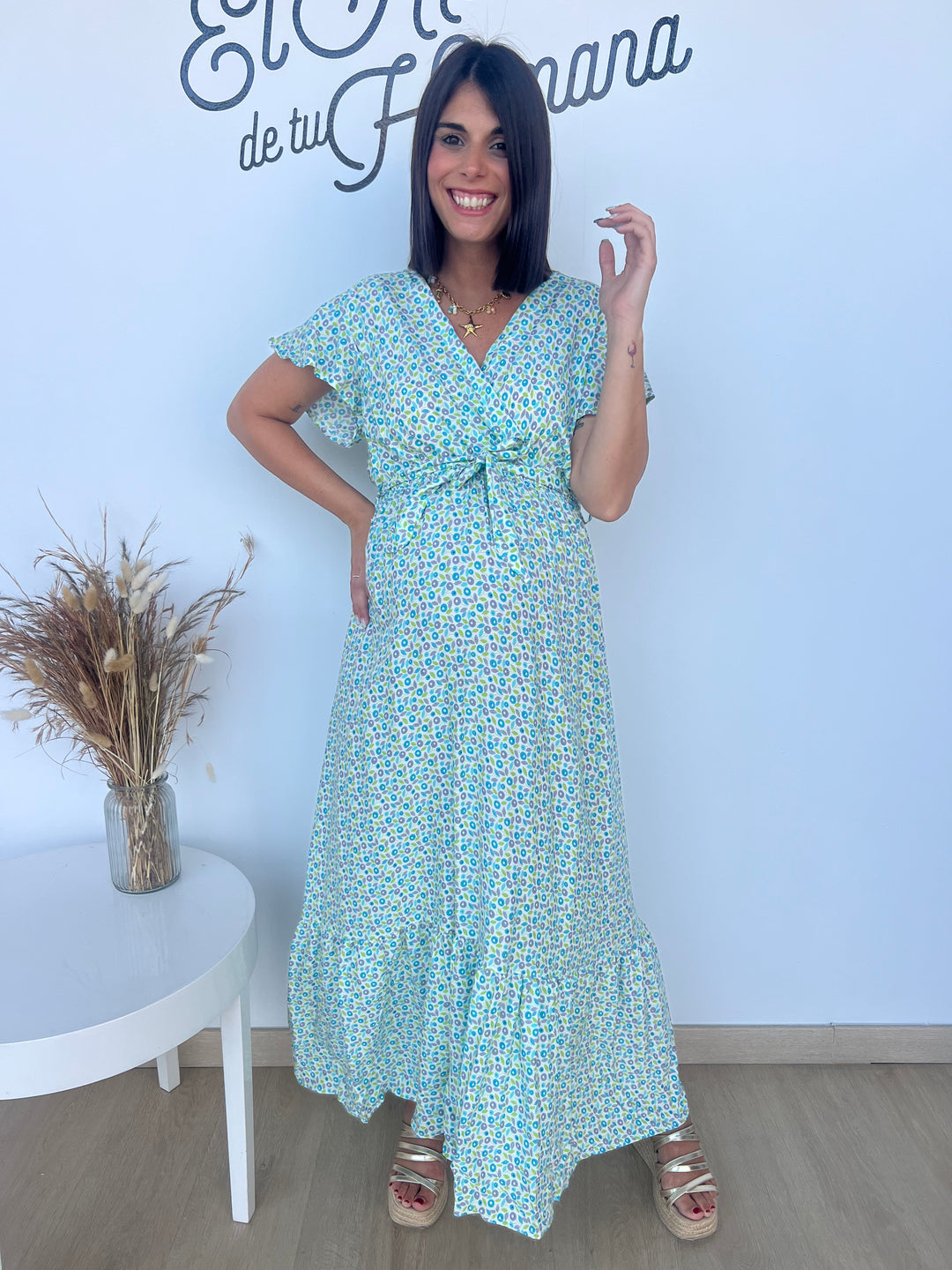 Vestido Sidney turquesa