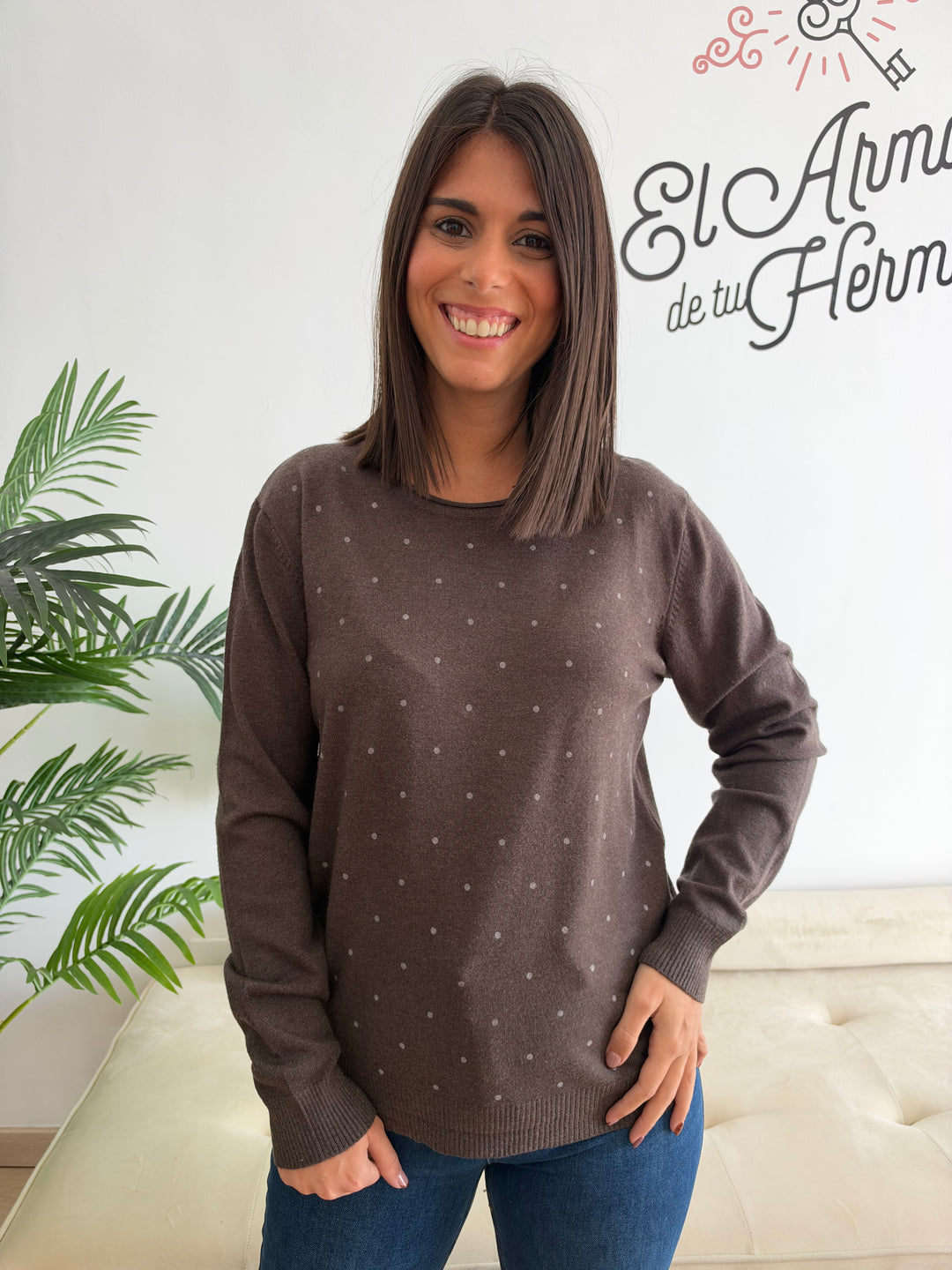 Jersey Linda marrón oscuro