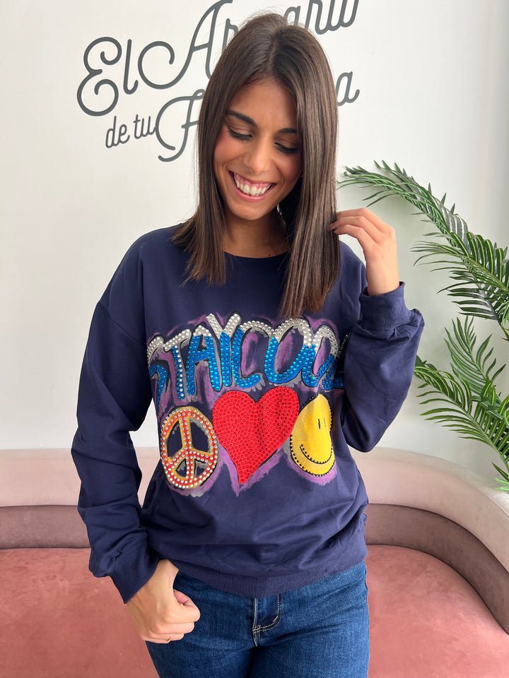 Sudadera Staycool azul marino