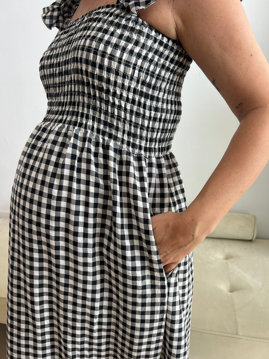 Vestido Vichy negro