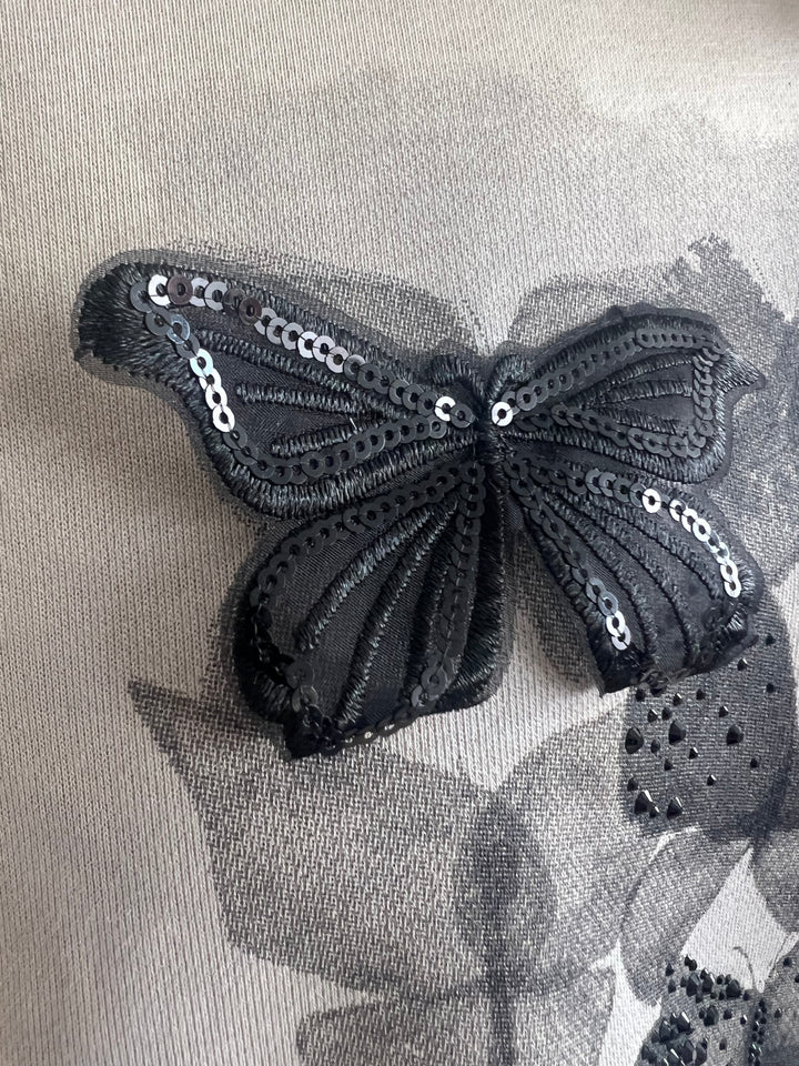 Sudadera Butterfly beige