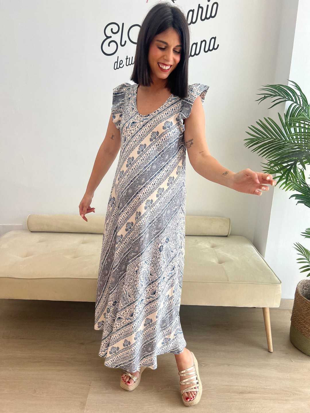 Vestido Kira azul marino