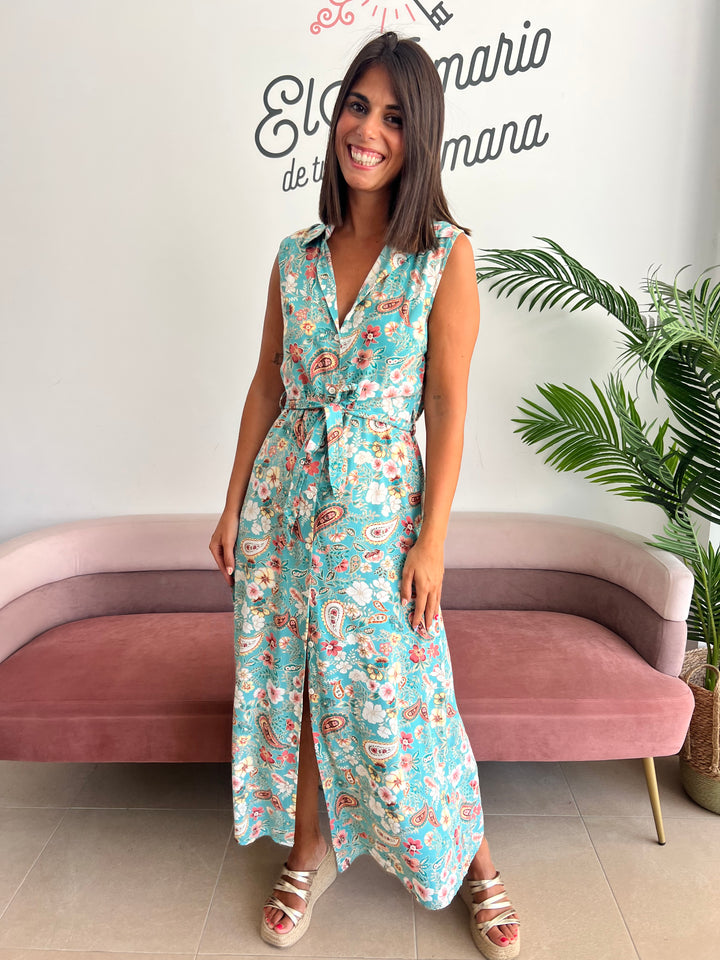Vestido Susanna aguamarina