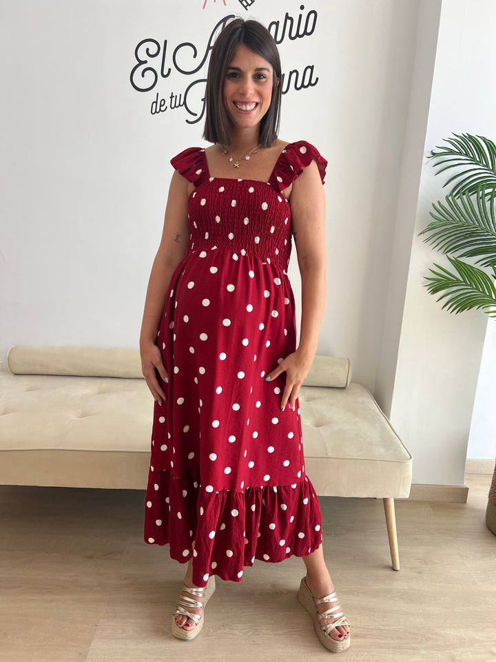 Vestido Marisol burdeos