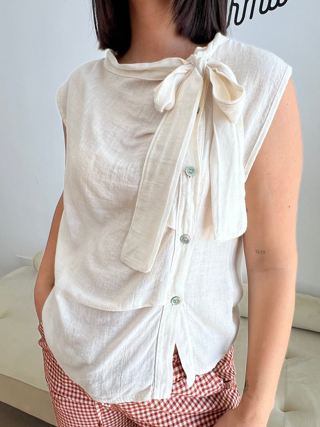 Camisa Malena beige