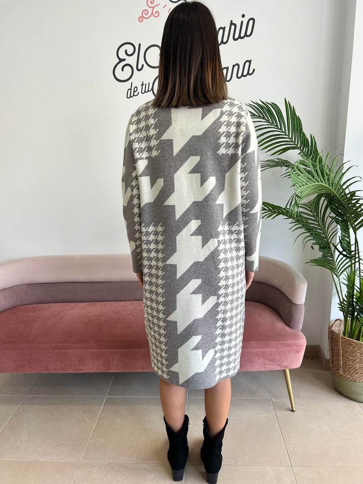 Vestido Pata Gallo gris