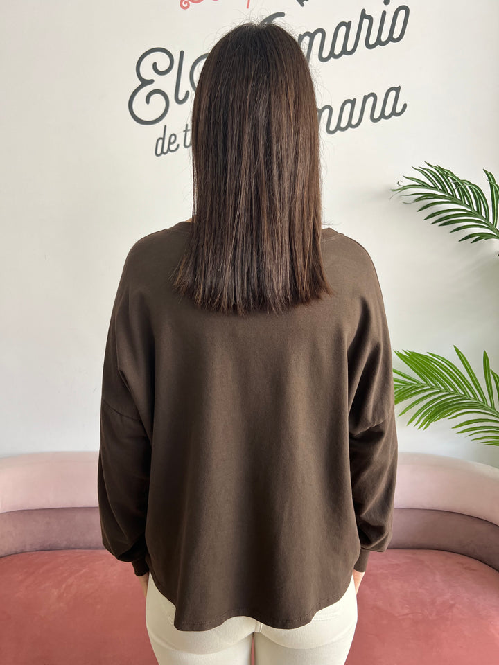 Sudadera Estrella marrón