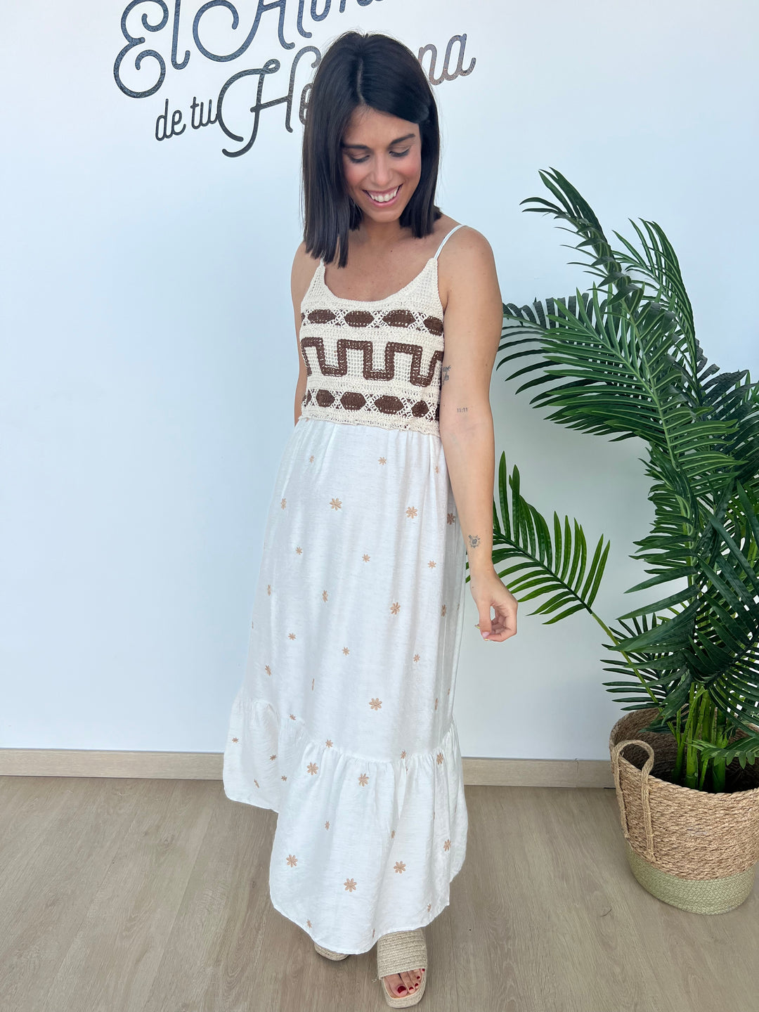 Vestido María beige