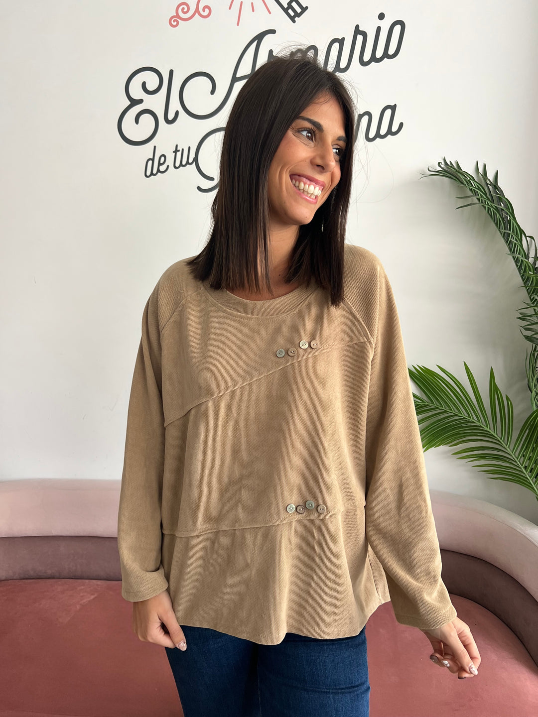 Sudadera Charly beige oscuro