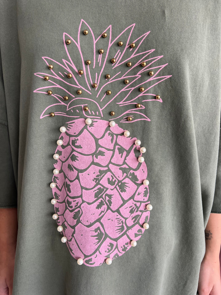 Sudadera Piña verde militar