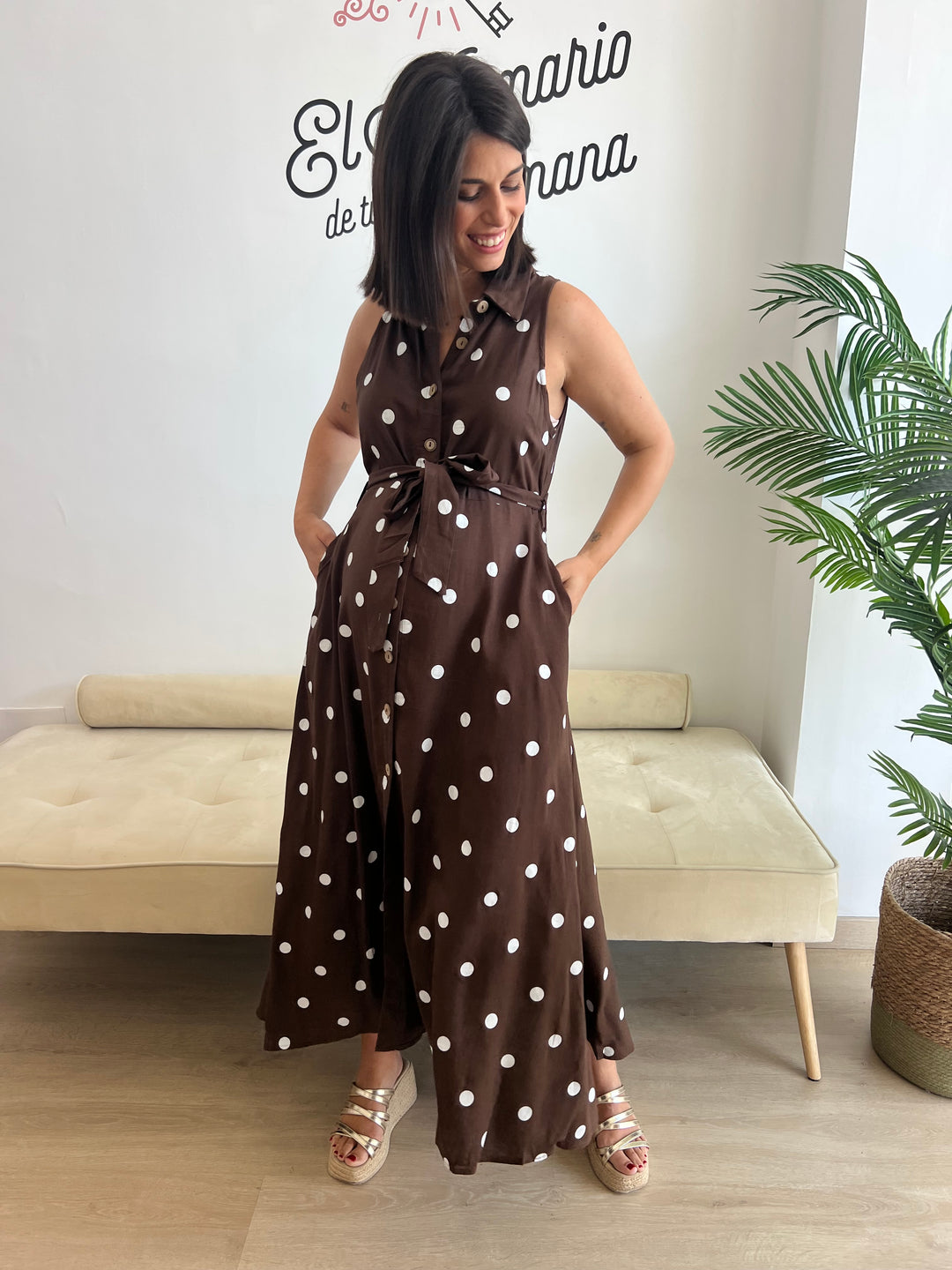 Vestido Oriana marrón