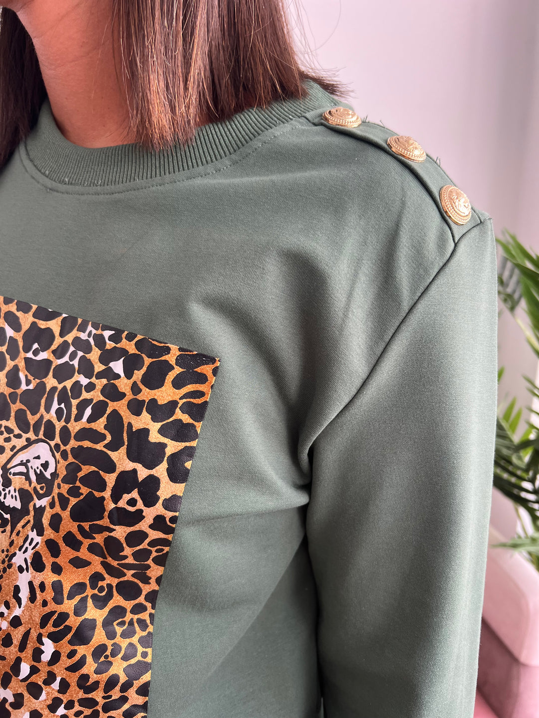 Sudadera Kenia verde militar