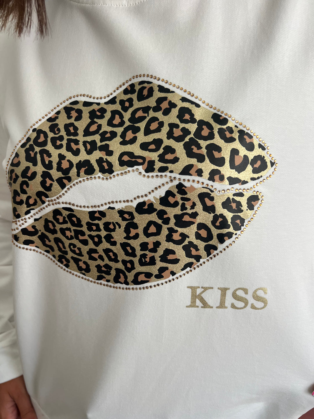 Sudadera Lips blanco