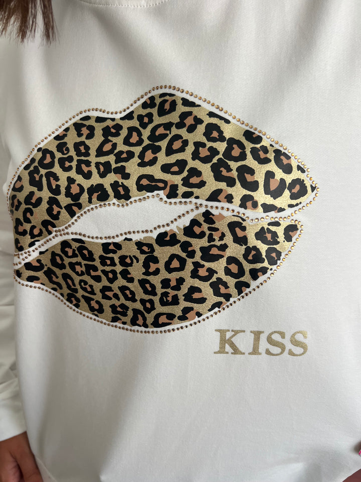 Sudadera Lips blanco