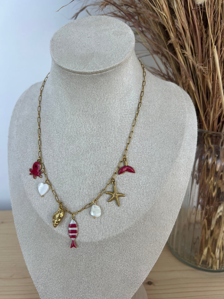 Collar Salitre rojo (acero)