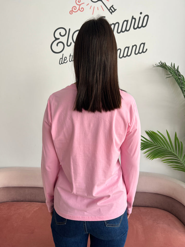 Camiseta Love rosa