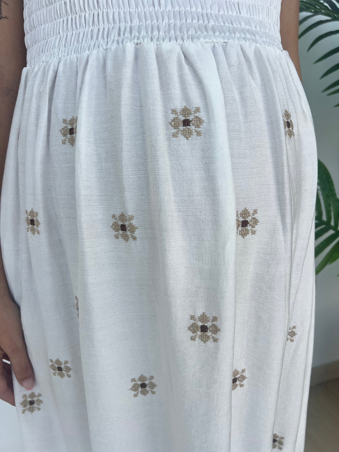 Vestido Mar blanco roto