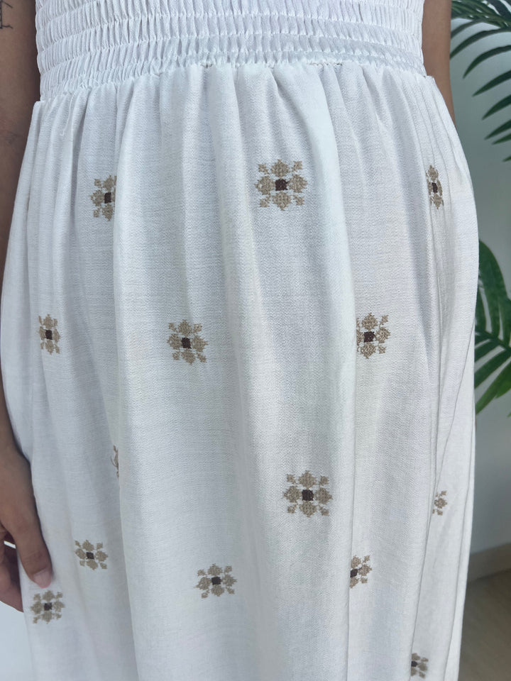 Vestido Mar blanco roto