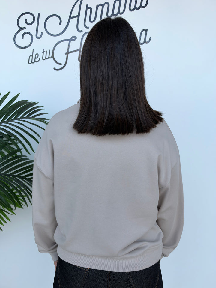 Sudadera Club beige
