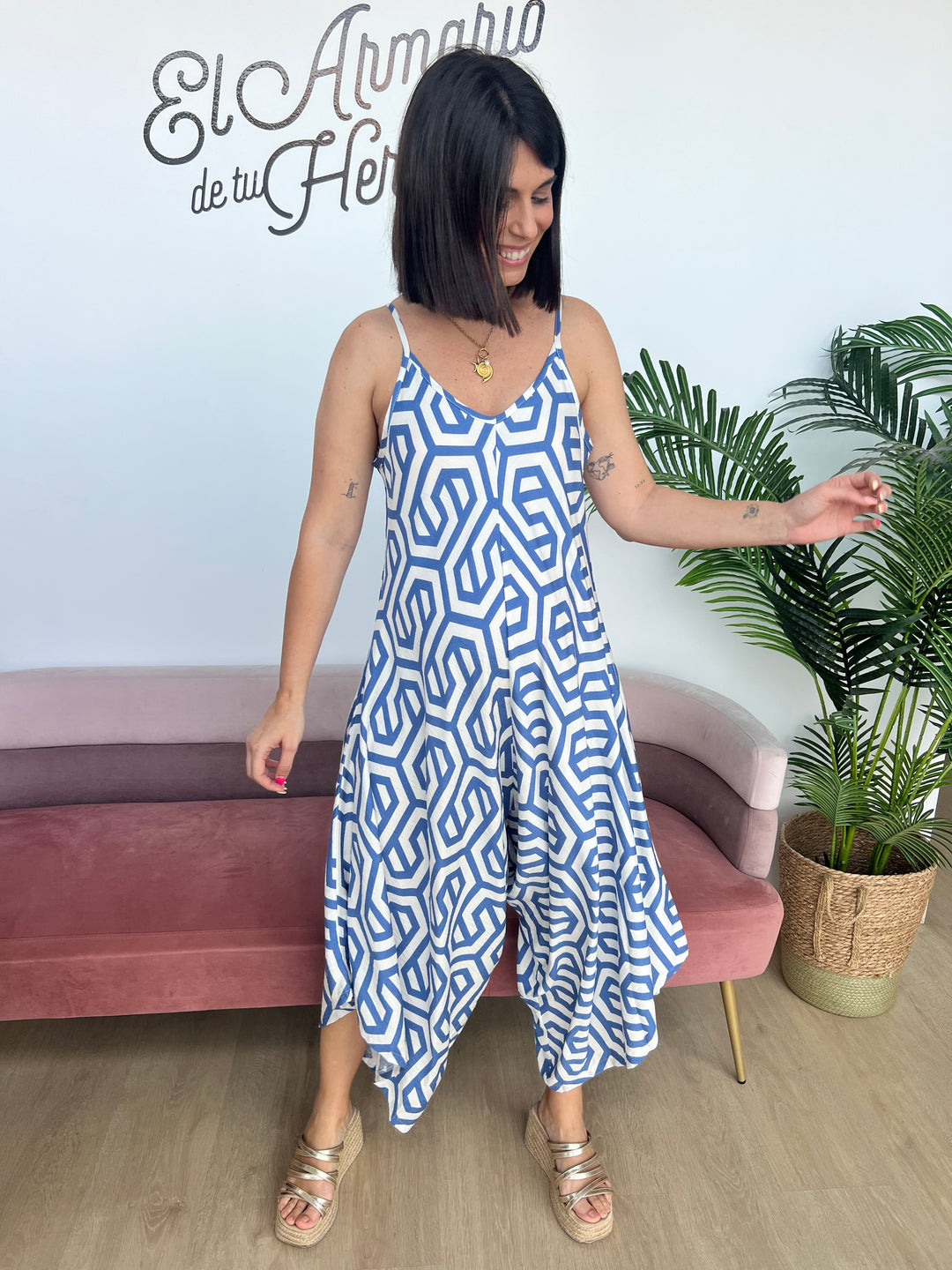 Mono Lady azul