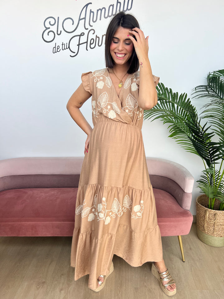 Vestido Estela camel