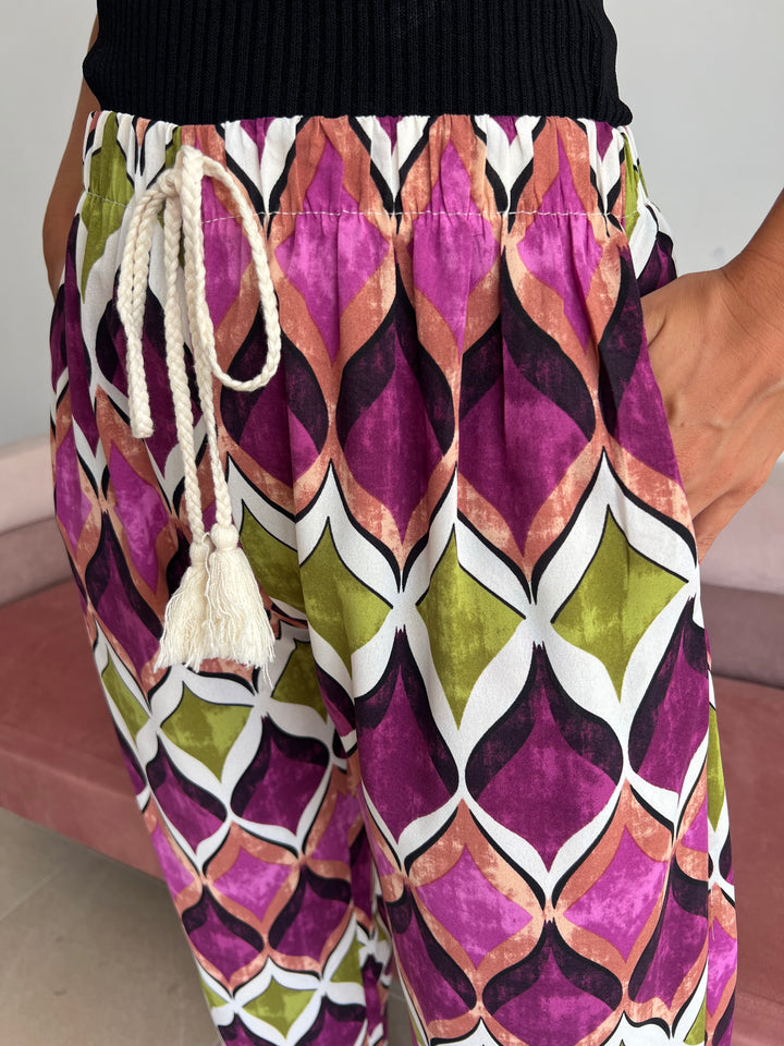 Pantalón Carlota buganvilla