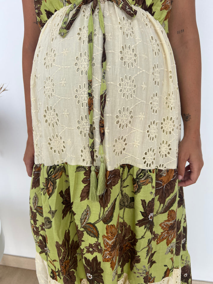 Vestido Manvi pistacho