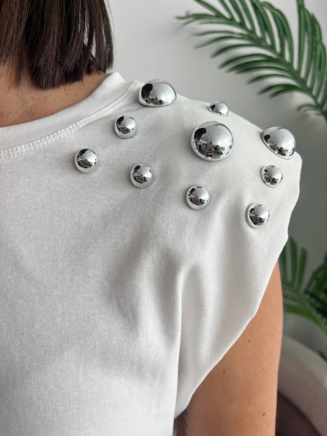 Camiseta Tachuelas blanco