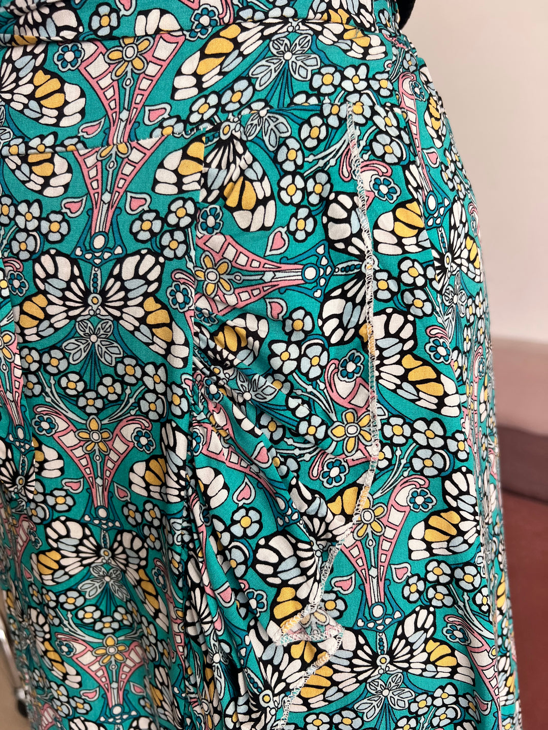 Falda Mariposa turquesa