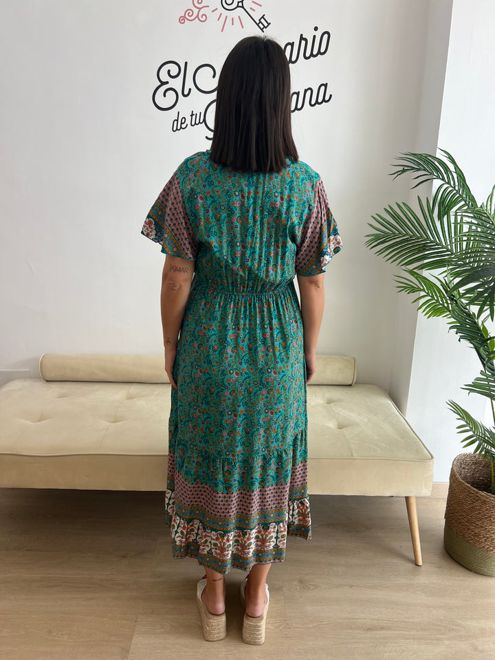 Vestido Lucrecia turquesa