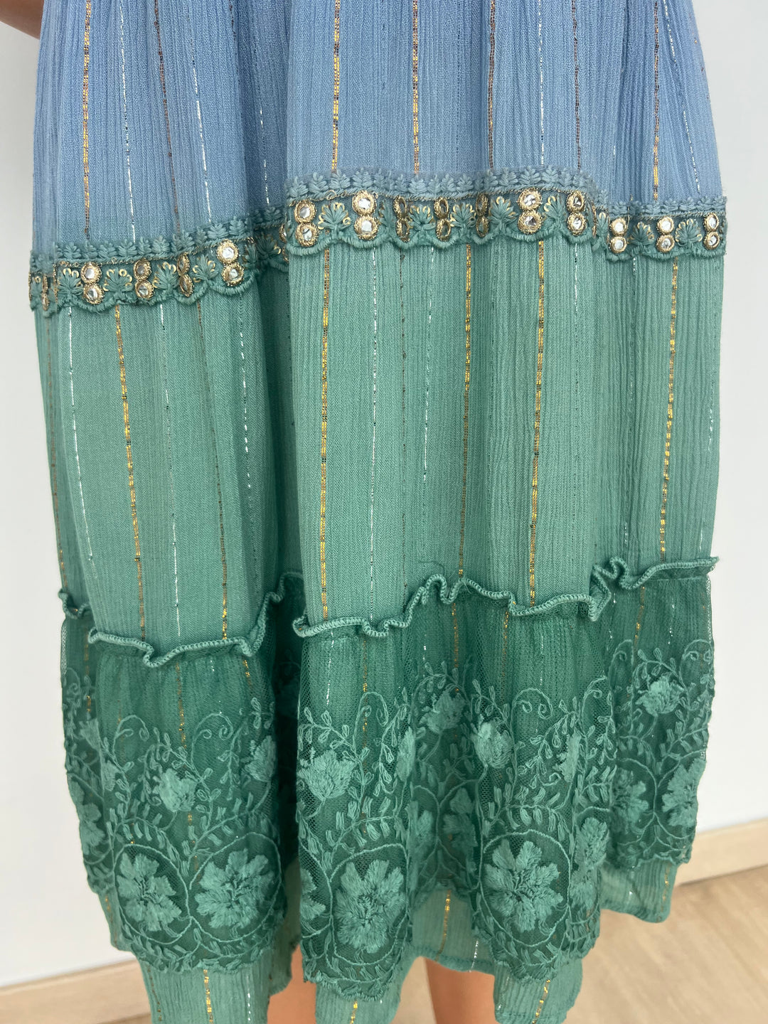 Vestido Habana azul y turquesa