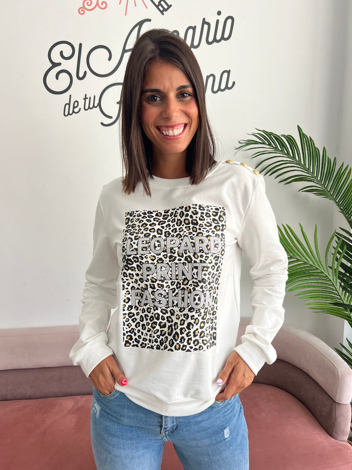 Sudadera Print blanco