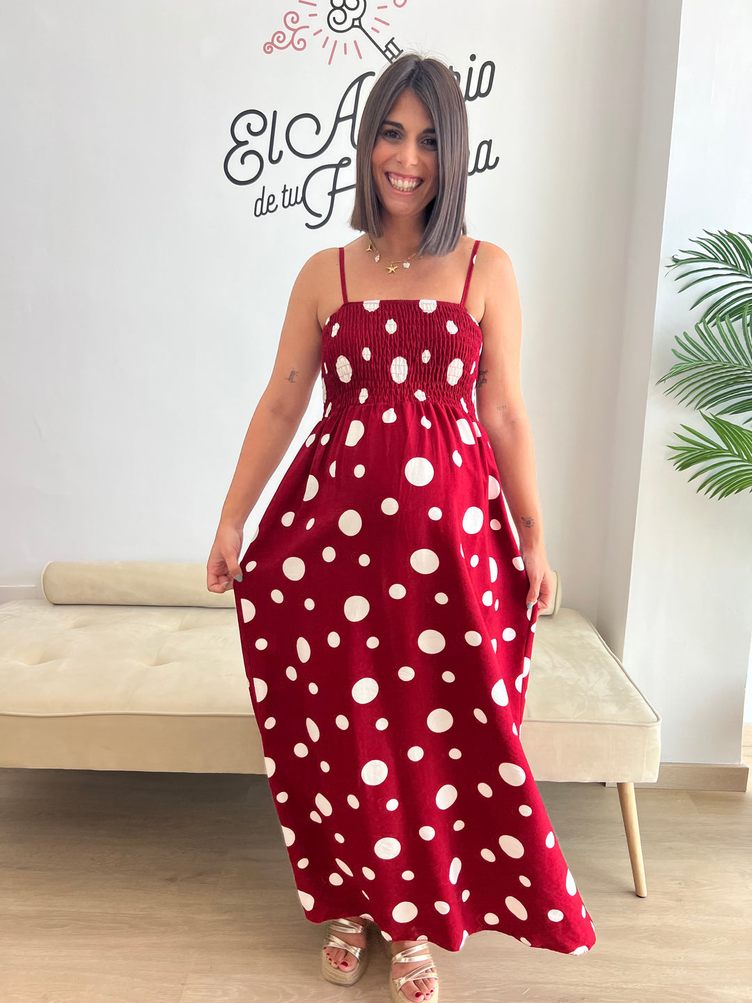 Vestido Macu burdeos