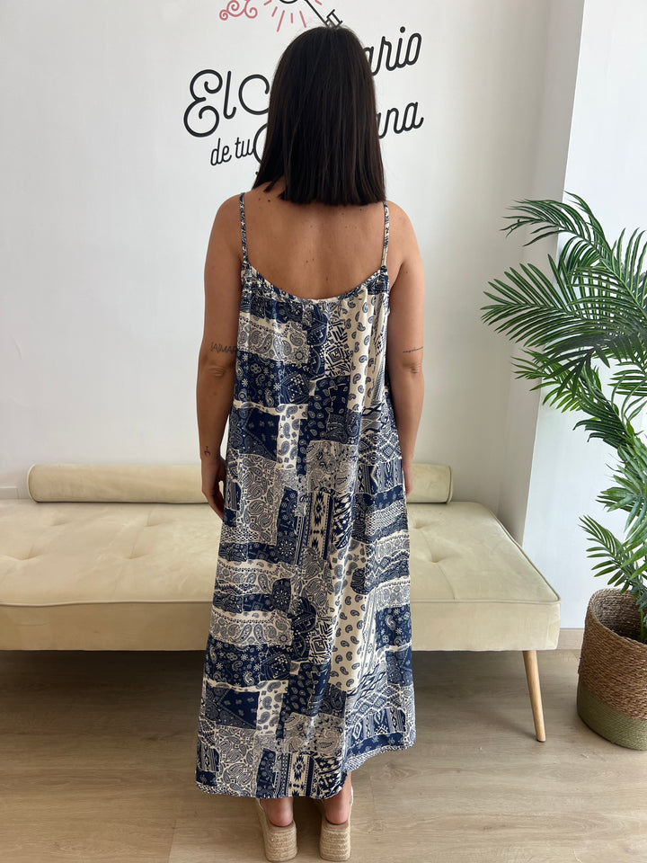 Vestido Bela azul marino