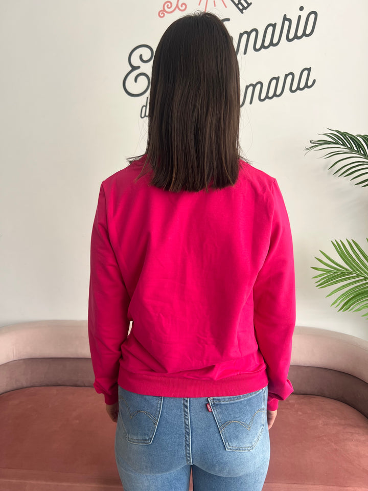 Sudadera Kiss fucsia