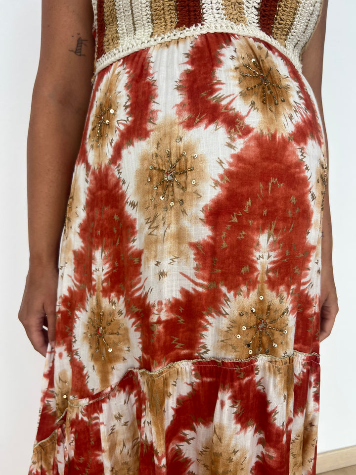Vestido Devi teja