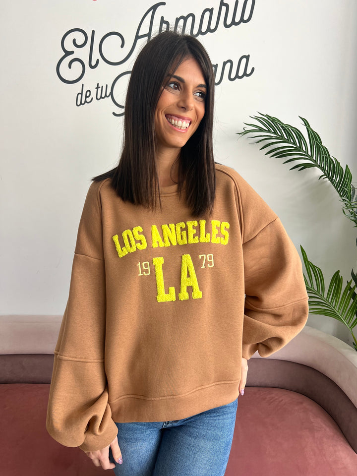 Sudadera Los Ángeles camel