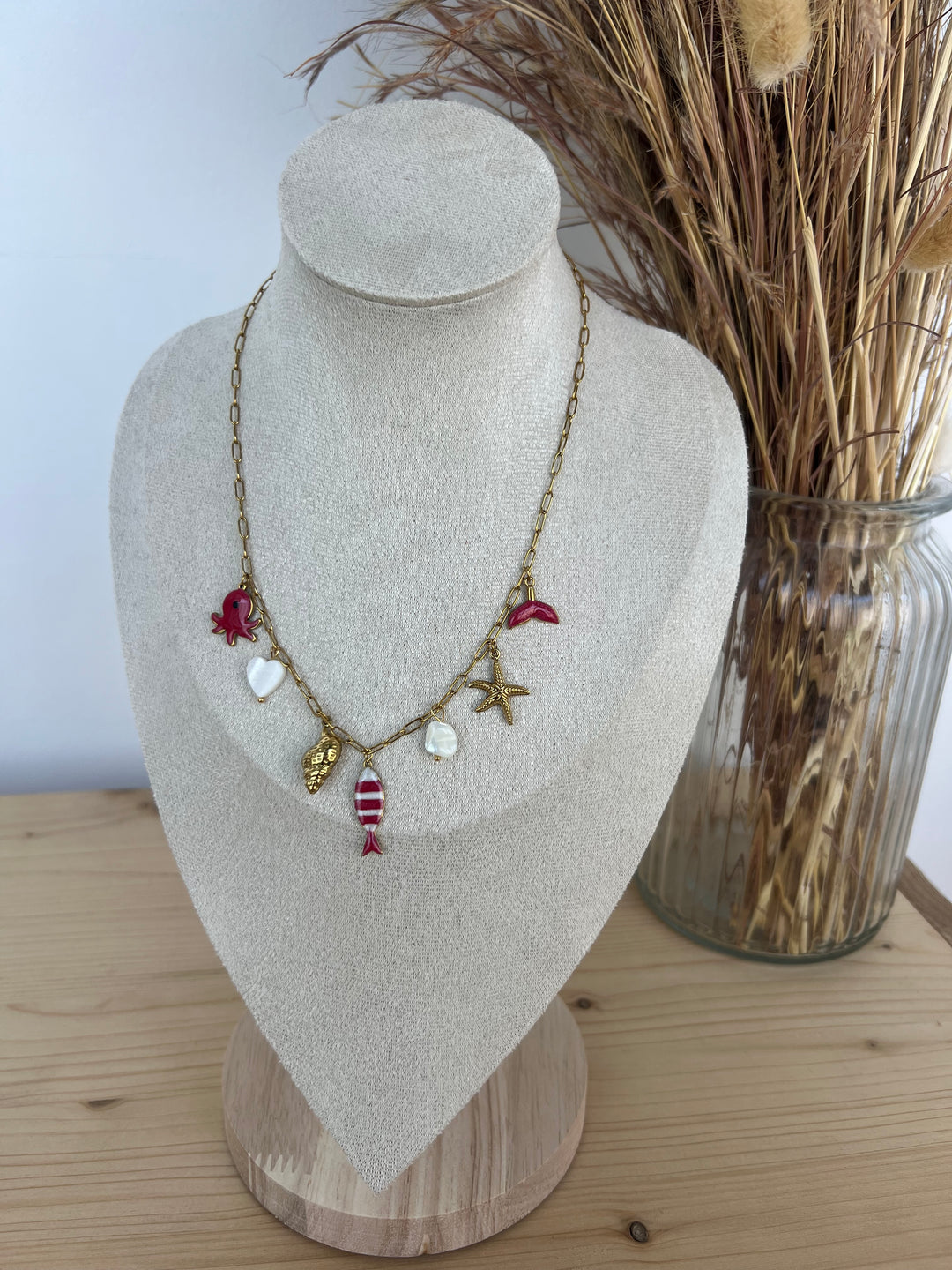 Collar Salitre rojo (acero)