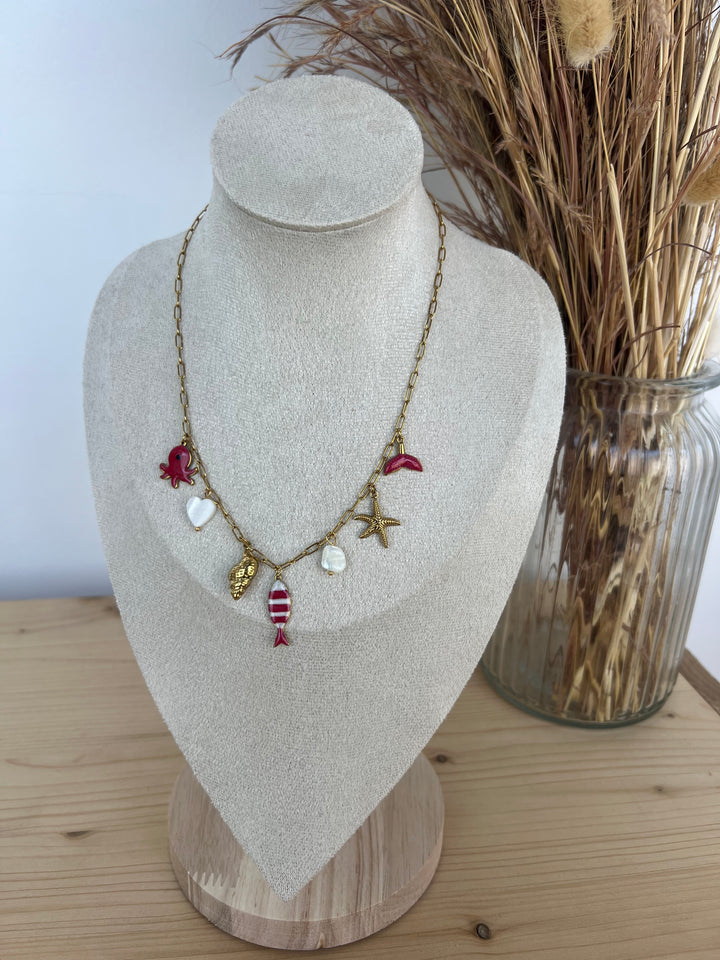 Collar Salitre rojo (acero)